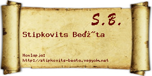 Stipkovits Beáta névjegykártya